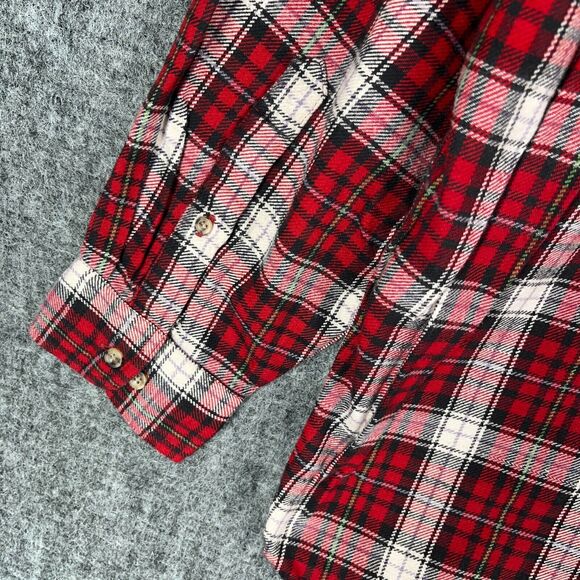 Banana Republic Shirt Mens XL Flannel Button-Down Long-Sleeve Heavyweight Red - Picture 7 of 11